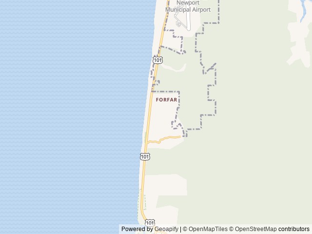 Map of Thousand Trails Whalers Rest location at South Beach, OR, United States