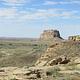 View of Fajada Butte and Chacra Mesa looking south from the campground