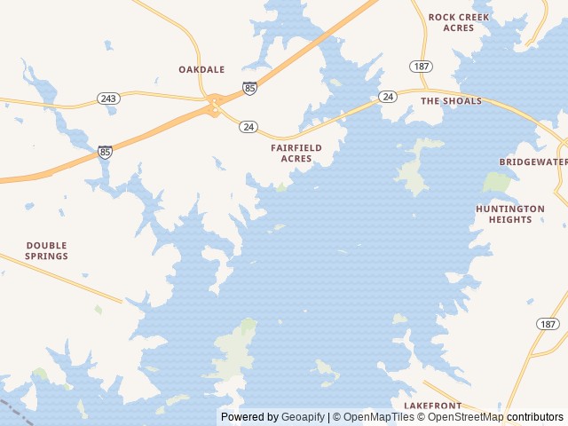 Map of Broyles location at Hartwell, GA, United States