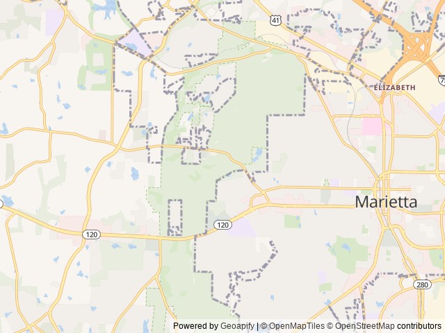 Map for The L.E.V. (Land Excursion Vehicle): InTech Pursue near Marietta, GA