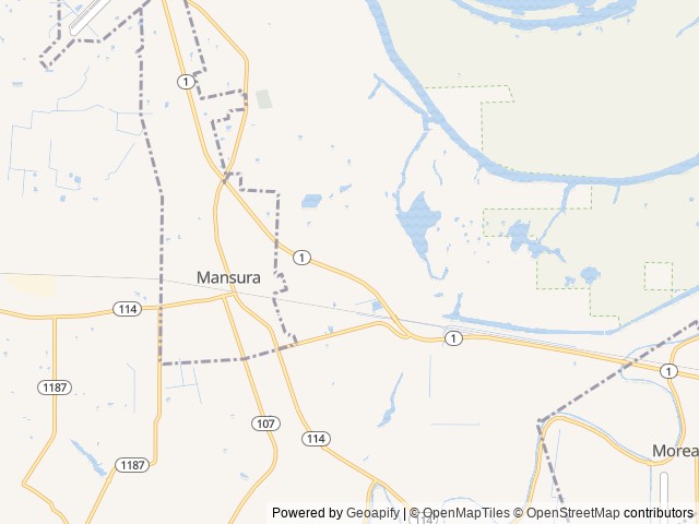 Map of God's Country Resort location at Blanchard, LA, United States