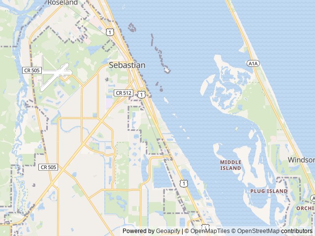 Map of Pelican's Landing of Sebastian location at Sebastian, FL, United States