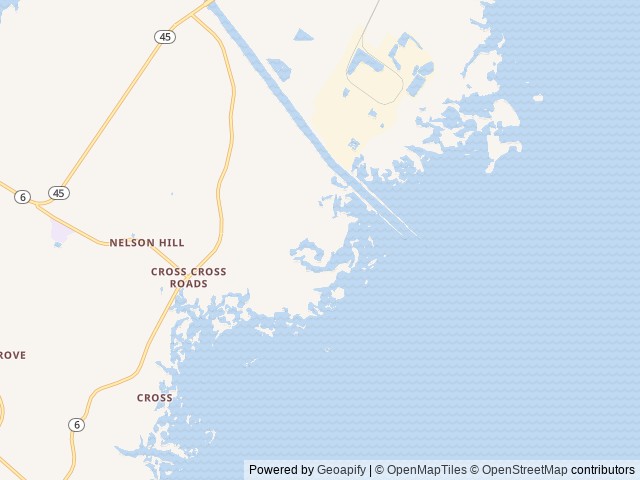 Map of Black's Camp location at Cross, SC, United States