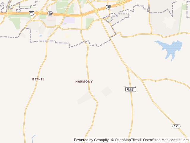 Map of Homestead RV Community location at Weatherford, TX, United States