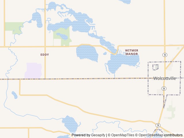 Map of Atwood Lake Campground location at Wolcottville, IN, United States