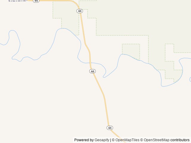 Map of Badlands / White River KOA Holiday location at Interior, SD, United States