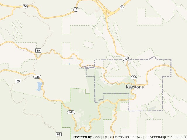Map of Kemp's Kamp location at Keystone, SD, United States