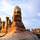 Red and White Sandstone Spires in Chesler Park, Canyonlands National Park