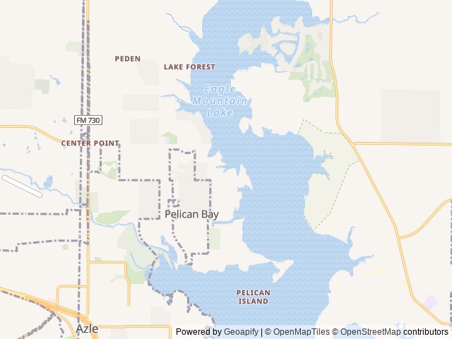 Map of West Bay Marina & RV Park location at Azle, TX, United States