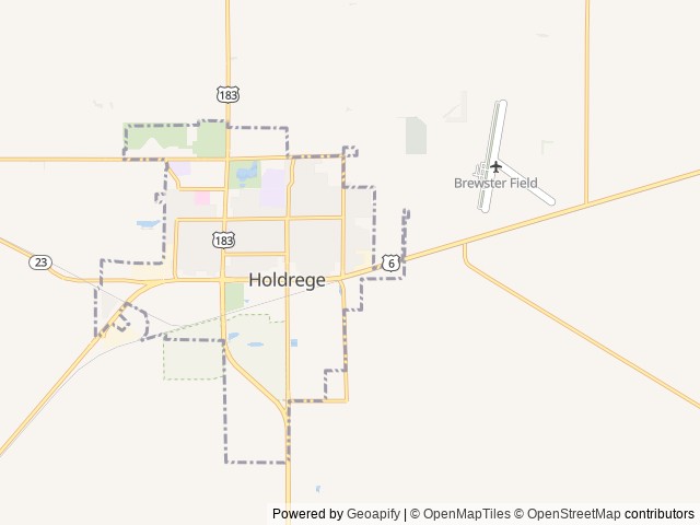 Map of Good Park location at Holdrege, NE, United States