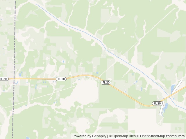 Map of Panhandle RV Resort location at Youngstown, FL, United States