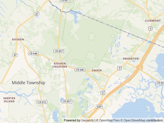 Map of Sun Retreats Avalon location at Cape May Court House, NJ, United States