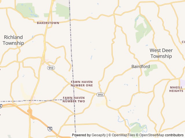 Map for 2018 Winnebago Spirit 31G near Pittsburgh, PA