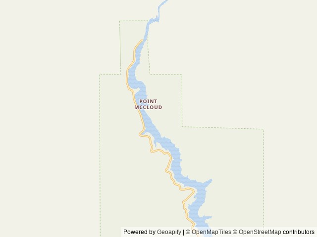 Map of Ellery Creek location at Lakehead, CA, United States