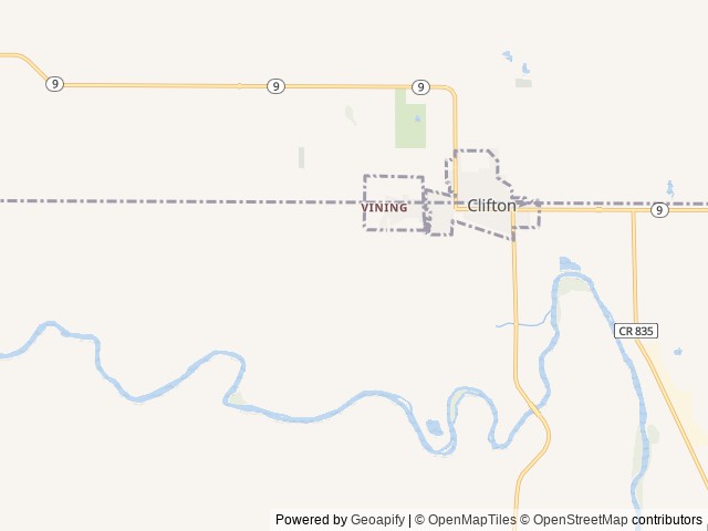 Map of Green Acres RV Park location at Vining, KS, United States