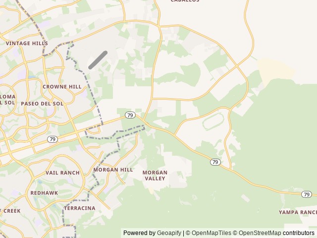 Map of Old Town Ranch location at Temecula, CA, United States