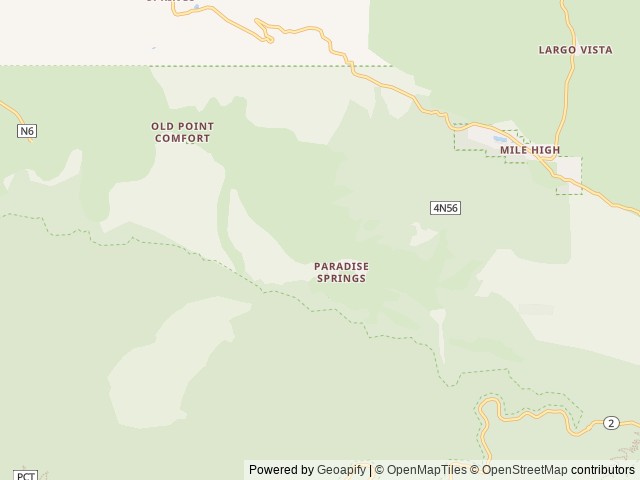 Map of Huttopia Paradise Springs location at Valyermo, CA, United States