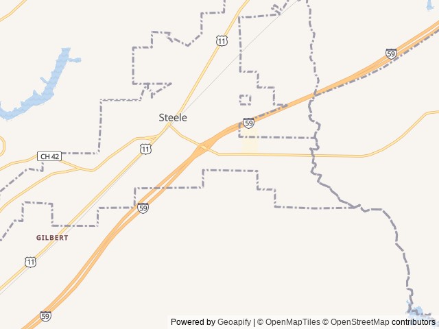 Map of Love's RV Hookup-Steele AL 304 location at Steele, AL, United States