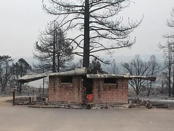 Indian Creek Day Use Bathroom post fire