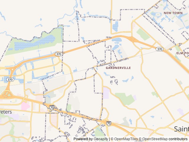 Map for "Lil Pal"  Family and pet friendly travel trailer near Saint Charles, MO