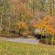 Wide color photo of a paved campsite pad with an RV/trailer, picnic table and surrounding wooded hillside in fall — clearly shows an on‑site RV pitch and landscaping. Source page is the property’s official site (gallery/home pages) showing the image as campground photography.