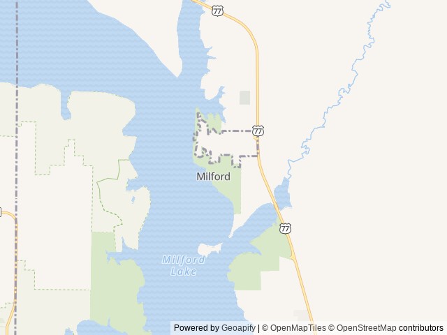 Map of Flagstop Resort and RV Park location at Milford, KS, United States