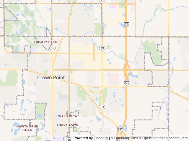 Map for 2021 Forest River RV Cherokee Wolf Pup 16BHS near Crown Point, IL