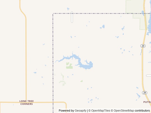 Map of Lake Thunderbird Association (Members Only) location at Putnam, IL, United States