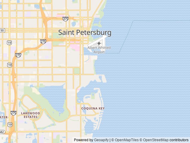 Map for Camp in Comfort! near St. Petersburg, FL
