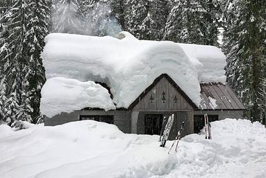 Peterson Prairie Cabin in winter