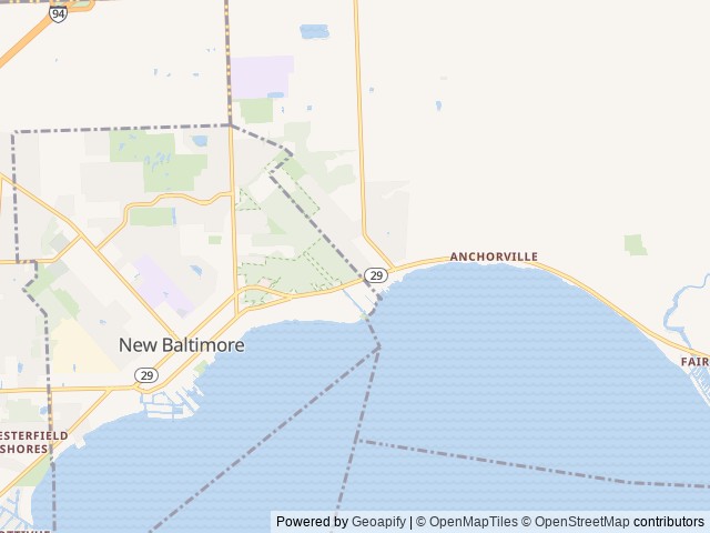Map of Northpointe Shores RV Resort location at Ira Township, MI, United States