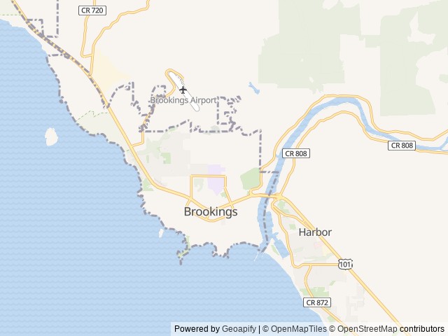Map for Driftwood Dreamers Camper Van/pet friendly near Brookings, OR