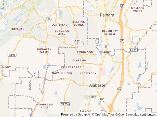 Map for 2020 Clipper Camping Trailers 806XLS near Alabaster, AL