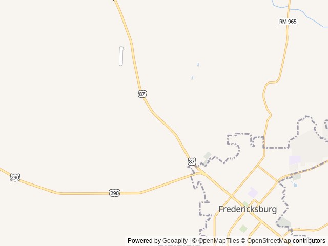 Map of The Vineyards of Fredericksburg RV Park location at Mountain Home, TX, United States