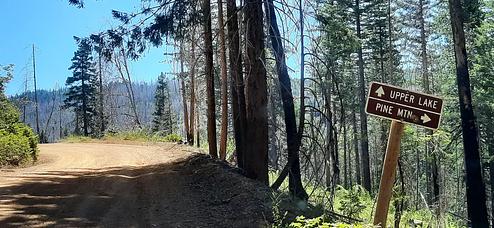 Sign for Pine Mtn turnoff.