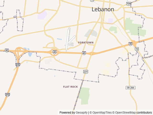 Map for Victory delivered, Newmar Dutch Star near Lebanon, TN