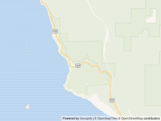 Map of Humbug Mountain State Park location at Port Orford, OR, United States