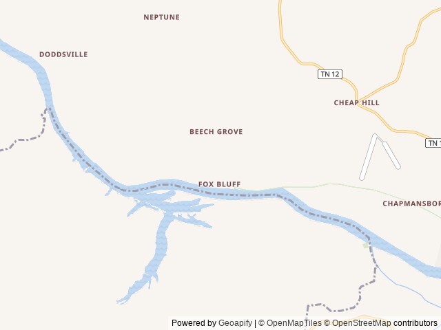 Map of Lock a location at Ashland City, TN, United States