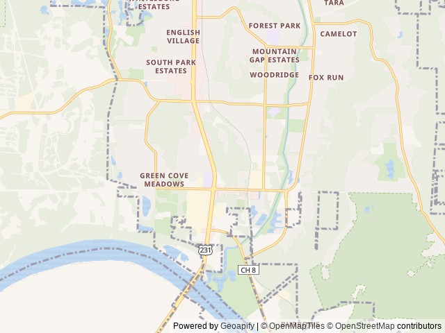 Map for The Dahlia near Huntsville, TN