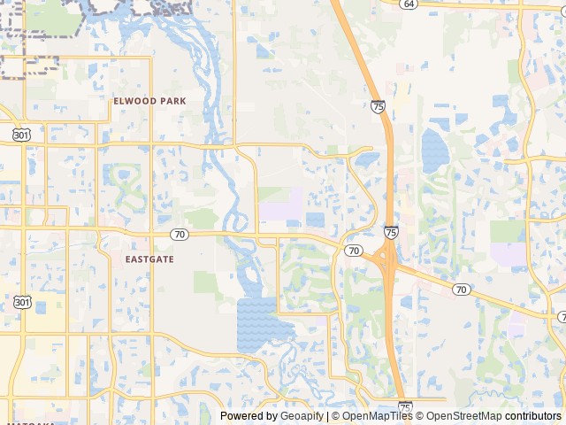 Map for Sun Lite 16BH — Easy-Tow Family Camper, Sleeps 4 near Bradenton, FL