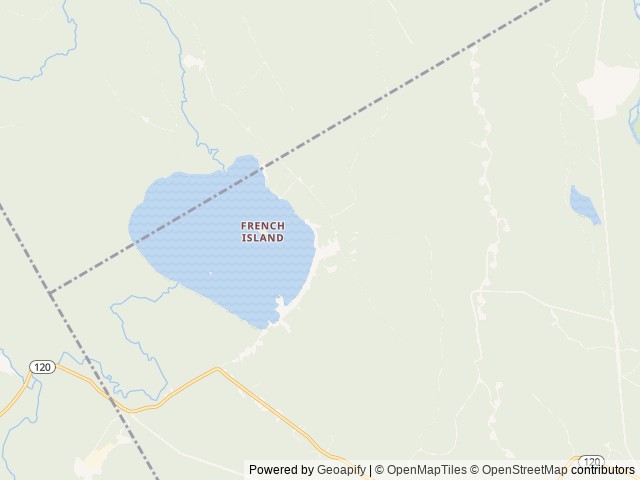 Map of Silver Lake Campground location at Roxbury, ME, United States