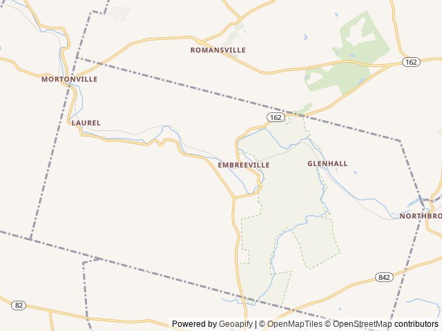 Map of Philadelphia/West Chester KOA location at Coatesville, PA, United States