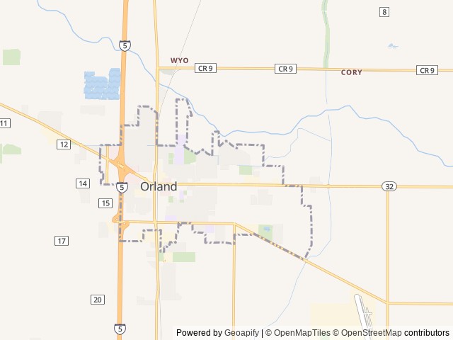 Map for 2021 Heartland Mallard 251BH near Orland, CA