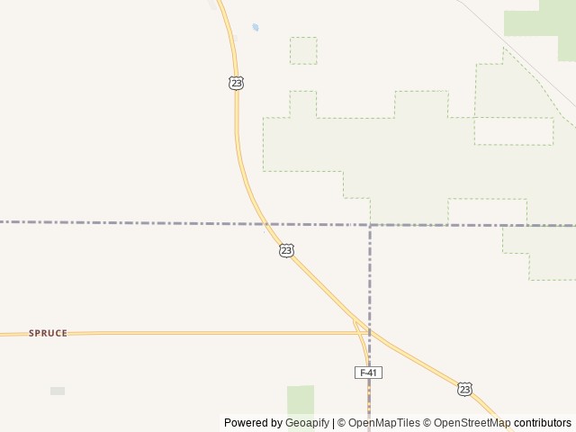 Map of Paul Bunyan Family Campground location at Spruce, MI, United States