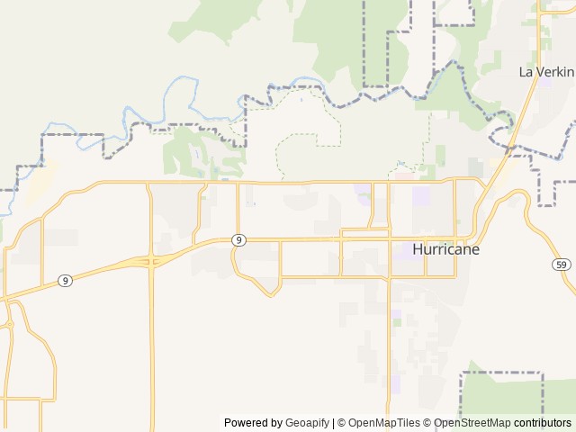 Map of Zion View RV Park location at Hurricane, UT, United States