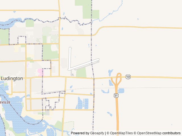 Map of Vacation Station RV Resort location at Ludington, MI, United States