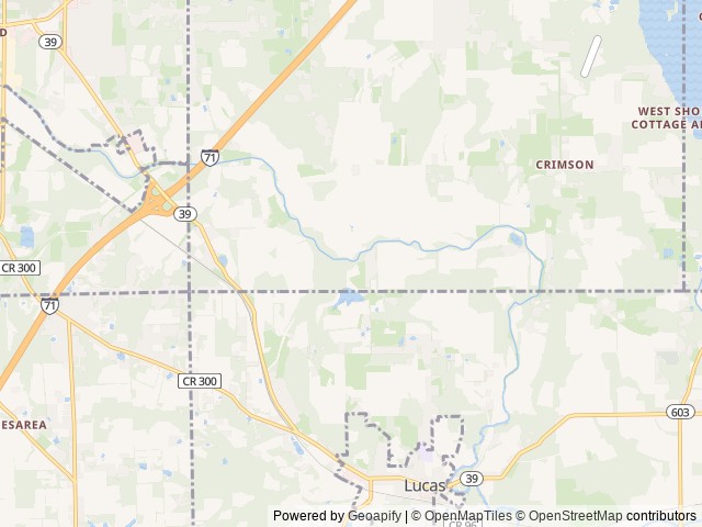 Map for 2025 Forest River RV Cherokee Grey Wolf 23DBH near Lucas, OH