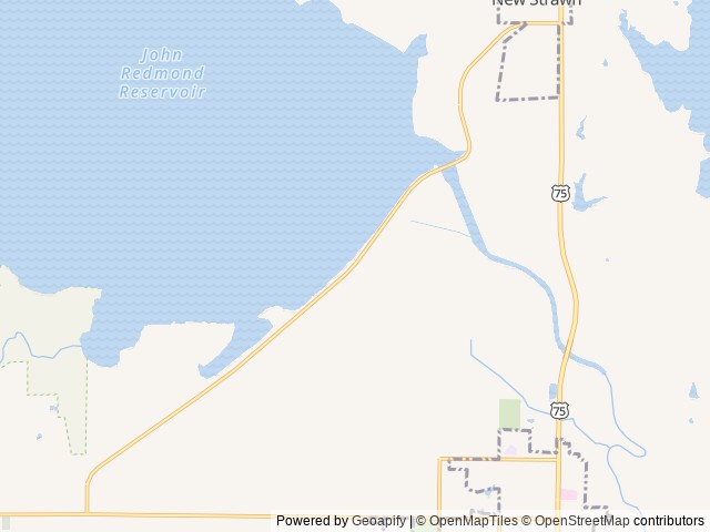 Map of Riverside West location at Burlington, KS, United States