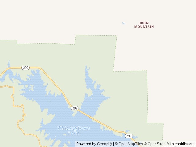Map of Whiskey Creek Group Picnic Area (Whiskeytown Nra) location at Whiskeytown, CA, United States