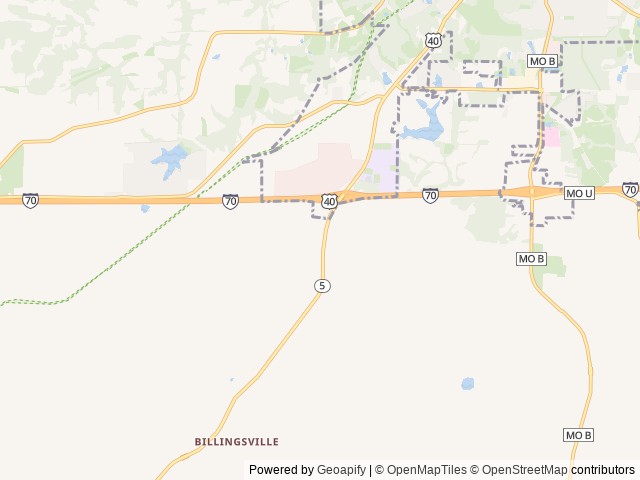 Map of Love's RV Hookup-Boonville MO 347 location at Boonville, MO, United States
